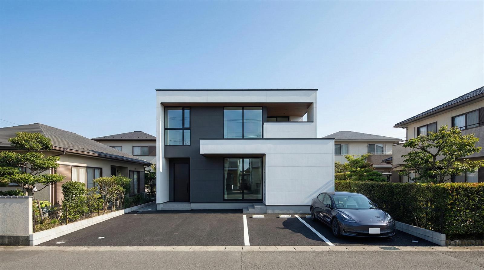 Modern minimalist new-build minpaku property