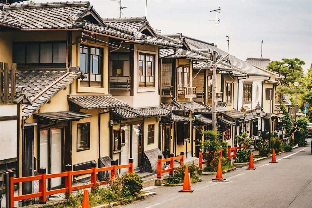 Curated Japanese traditional residential street
