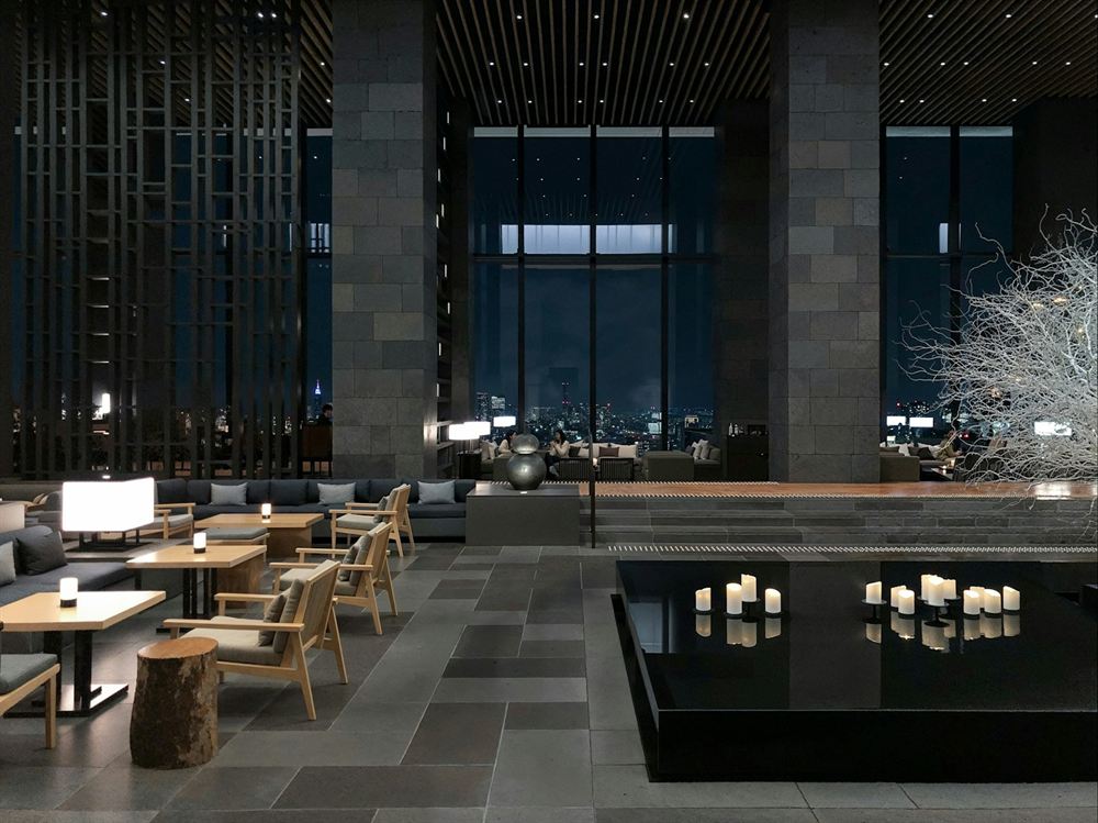 Luxury Japanese architecture overlooking the Tokyo skyline